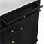 Meuble-lavabo de 30 po avec lavabo, un tiroir basculant, trois tiroirs, tablette de porte, porte à fermeture douce, noir