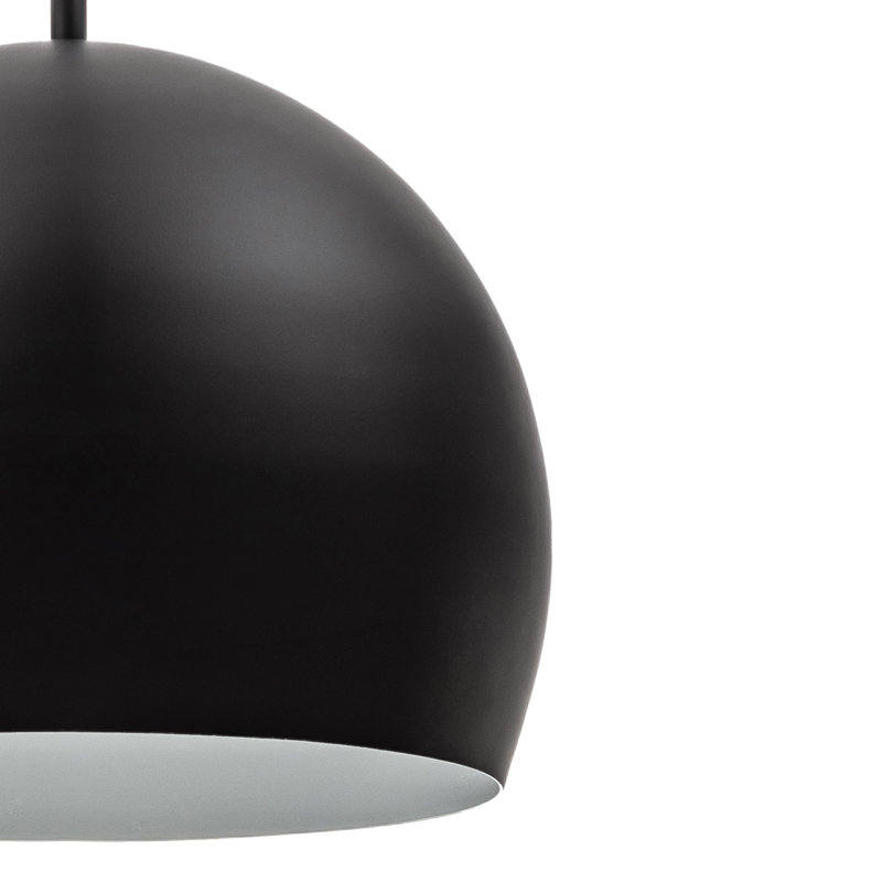 Tivoli 1-Light Dome Pendant Light, Black, Matte Black