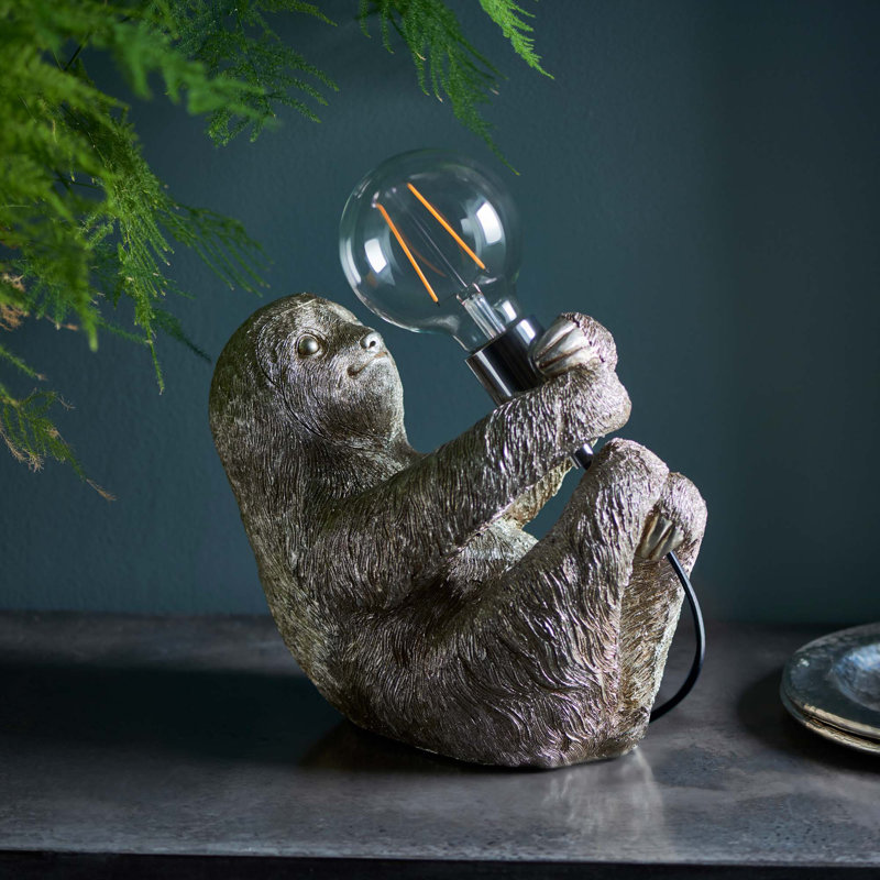 Naranjo Resin Novelty Lamp, Vintage Silver/Chrome