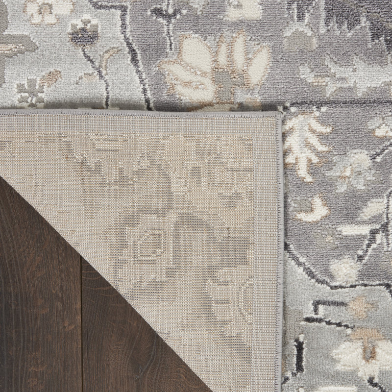 Tapis oriental gris / brun / noir Biarni, Rectangle 6 pi x 9 pi