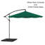 Parasol d'extérieur en porte-à-faux décalé 10 pi avec abat-jour à manivelle remplissable pour terrasse, cour ou piscine par Pure Garden (vert forêt)