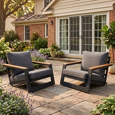 Ensemble de chaises de patio en aluminium