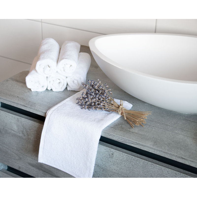 Midweight Fingertip Towel, White