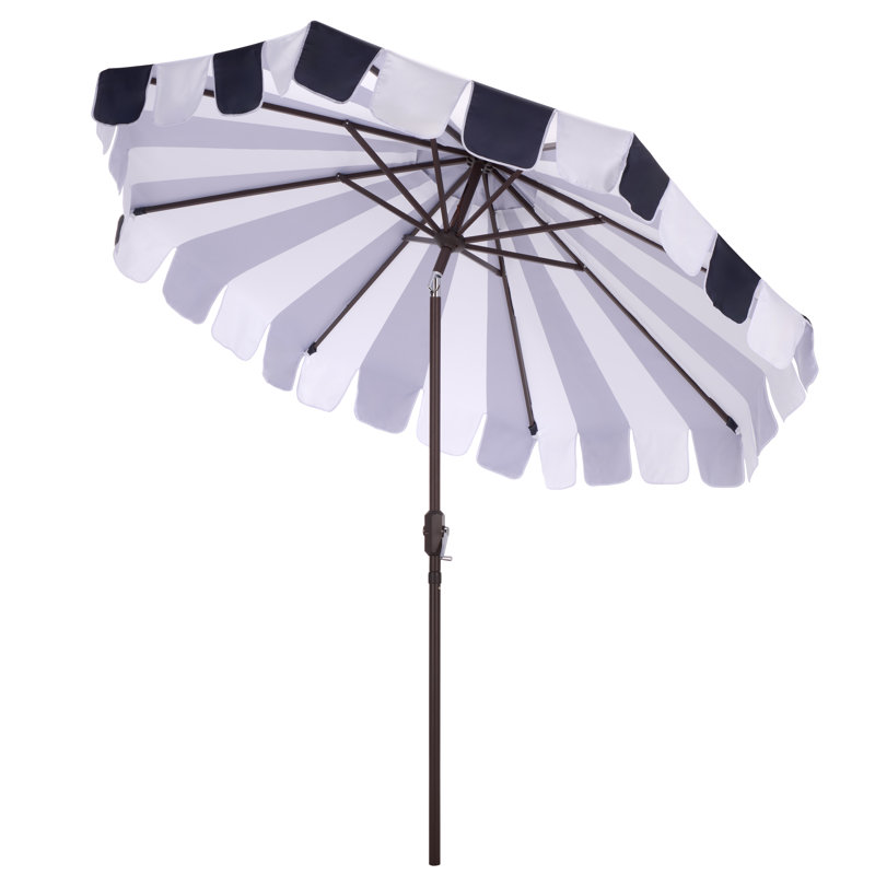 256.01cm Market Parasol, Navy Striped