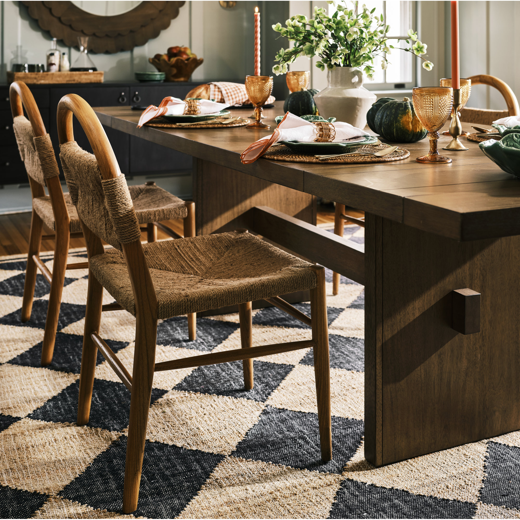 Erin Gates by Momeni Orchard Court Black Hand Woven Wool and Jute Area Rug, Rectangle 8' x 10'