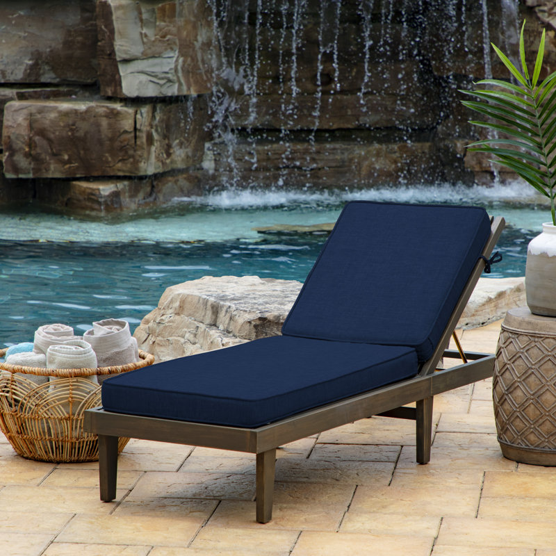 Coussin de chaise longue d'extérieur ARDEN, Bleu saphir Leala