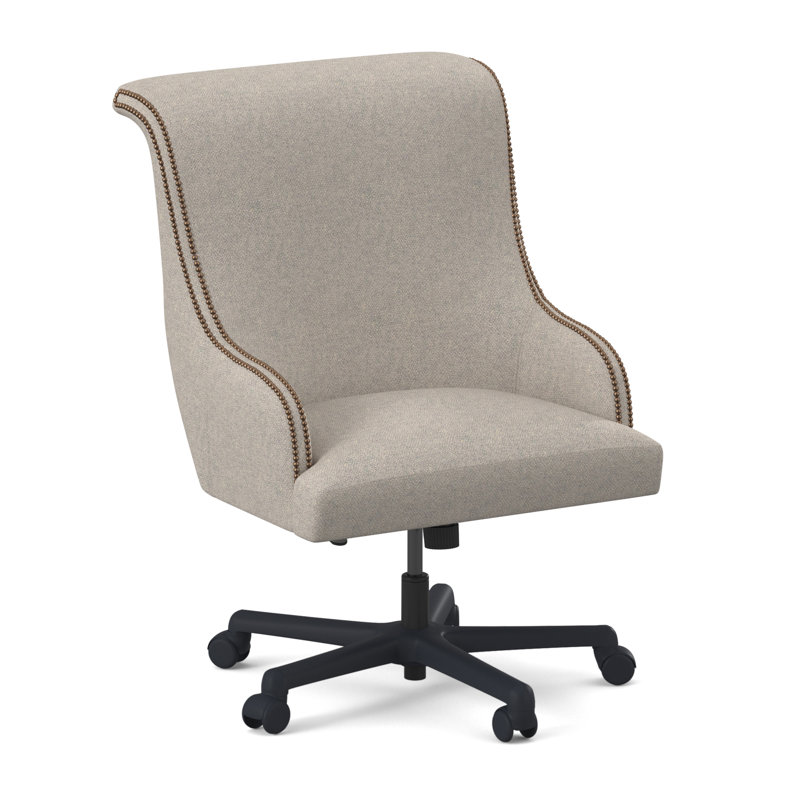 Madison Executive Chair, Antique Brass Small, Filigree Ivory