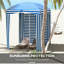 Beach Cabana Umbrella with Bag, Windows, Blue & White-691465171