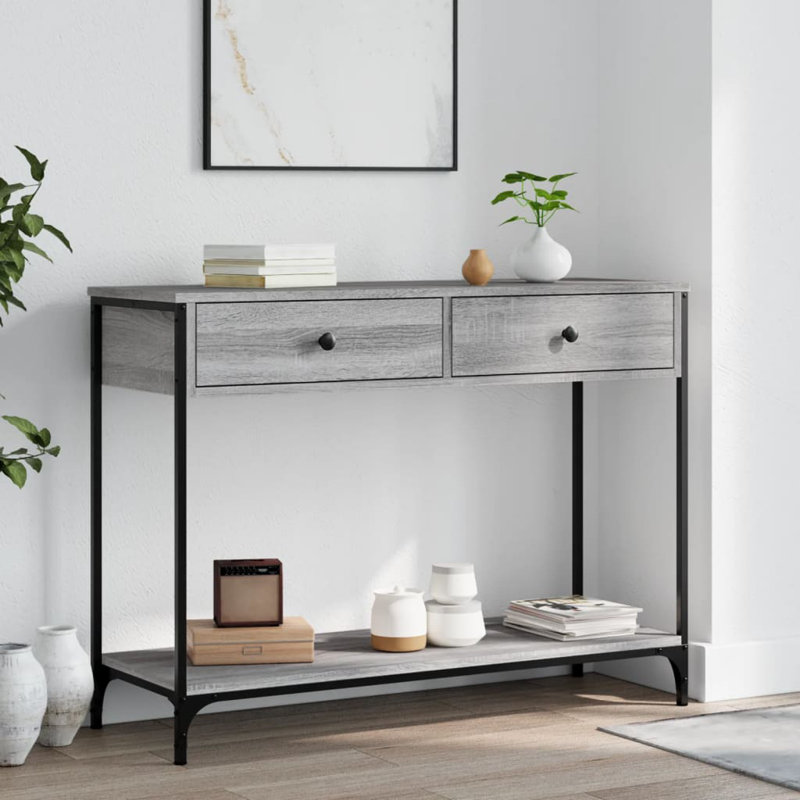 Console Table, 75cm H x 100cm W x 34.5cm D, Grey Sonoma