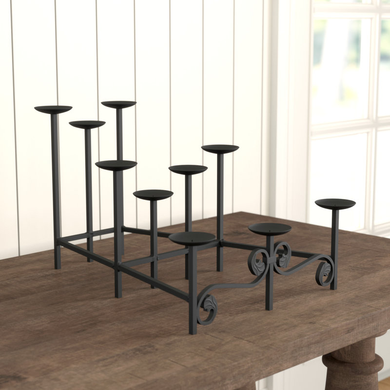 Hartnett 14'' H Metal Fireplace Candelabra