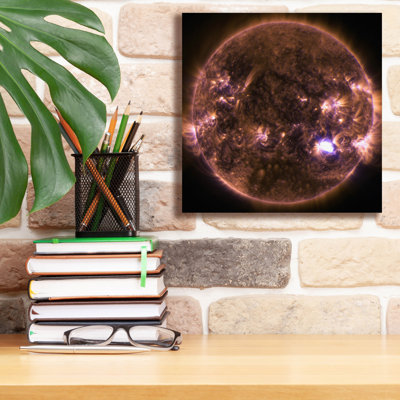 'Sun Emits A Mid-level Flare On Dec. 4, 2014' by NASA Canvas Wall Art, 12" x 12"
