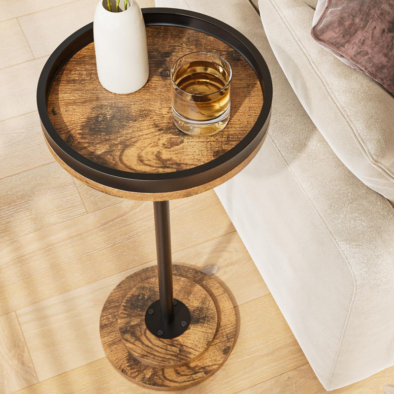 Table d'appoint ronde en métal
