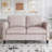 2-Piece Linen Sectional Sofa Set with Rivet Accents-1357587535
