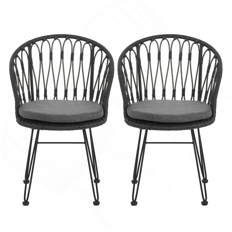 TAVON CHAIR, 2PCS avec 2 coussins, gris