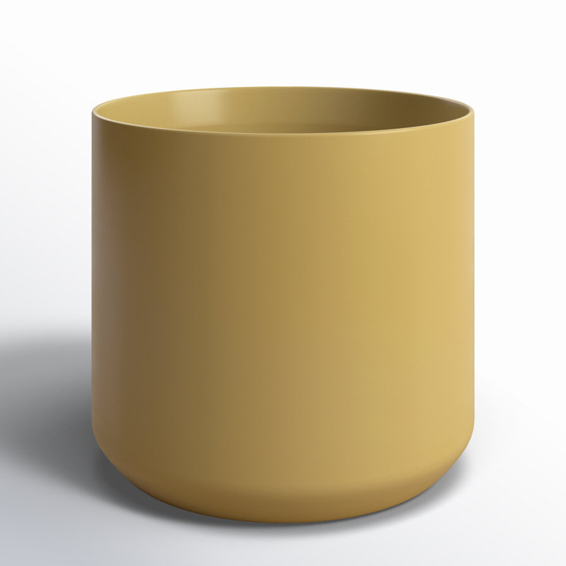 Pot à fleurs en céramique Parsons, H 11,75 po x l 12 po x P 12 po, Jaune
