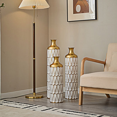 Floor Metal Vase Set Of 3