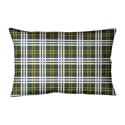Plaid Outdoor Reversible Throw Pillow