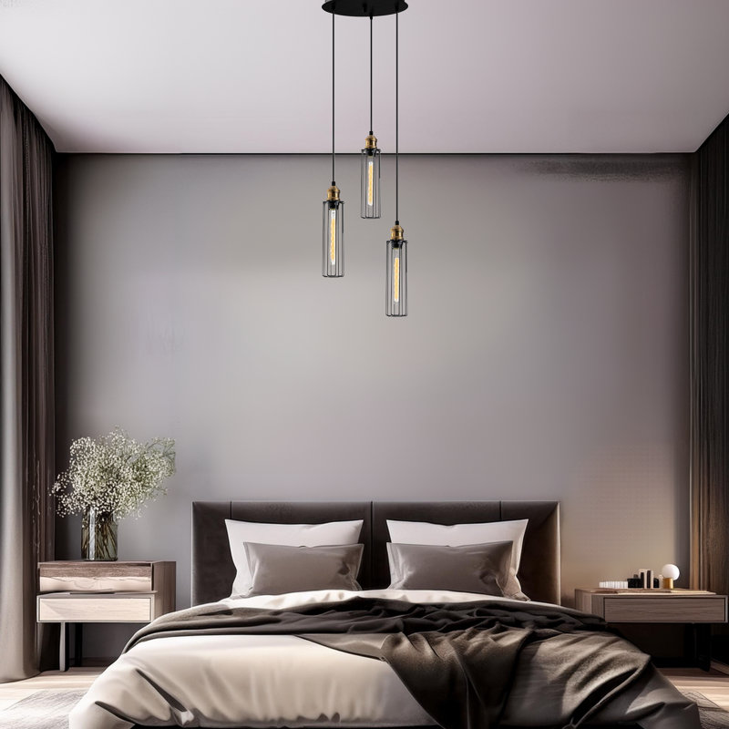 Luminaire suspendu cylindrique à 3 lumières Kady