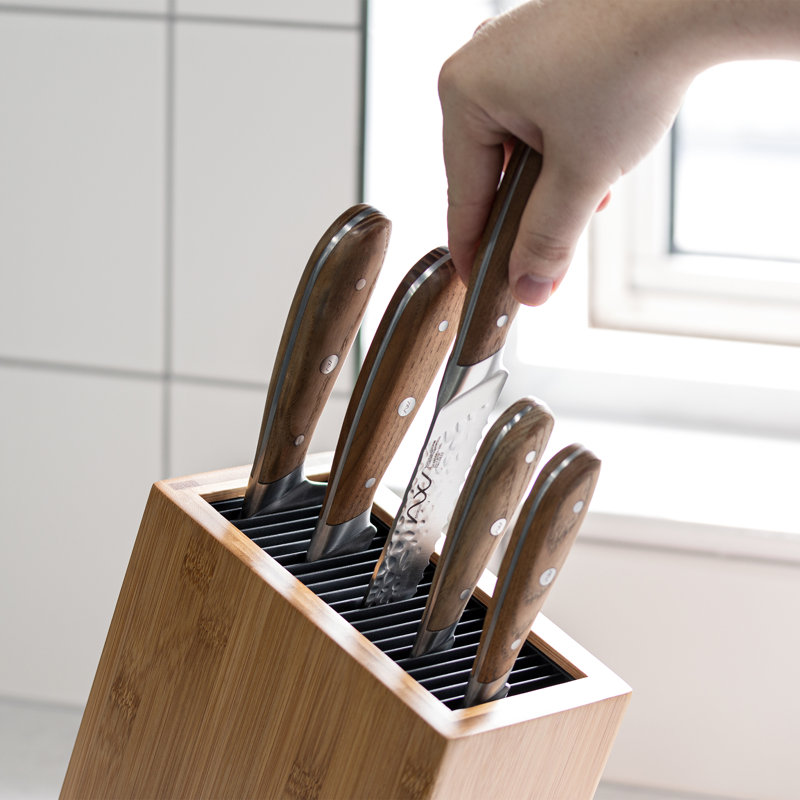 Grunwerg Rockingham Forge 20 Slot Knife Block, Bamboo