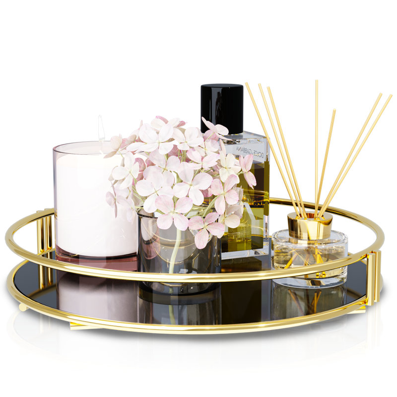 Gold Metal Decor Tray