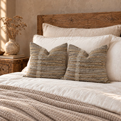 Coussin gris texturé