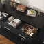 Armoire-buffet de 59,3 po de largeur avec armoires de rangement spacieuses, buffet moderne à 4 tiroirs, buffet de salle à manger large-107143729