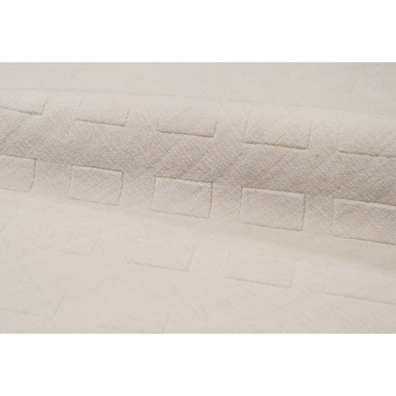 Tapis gris noué à la main de haute qualité, Rectangle 2 pi x 3 pi