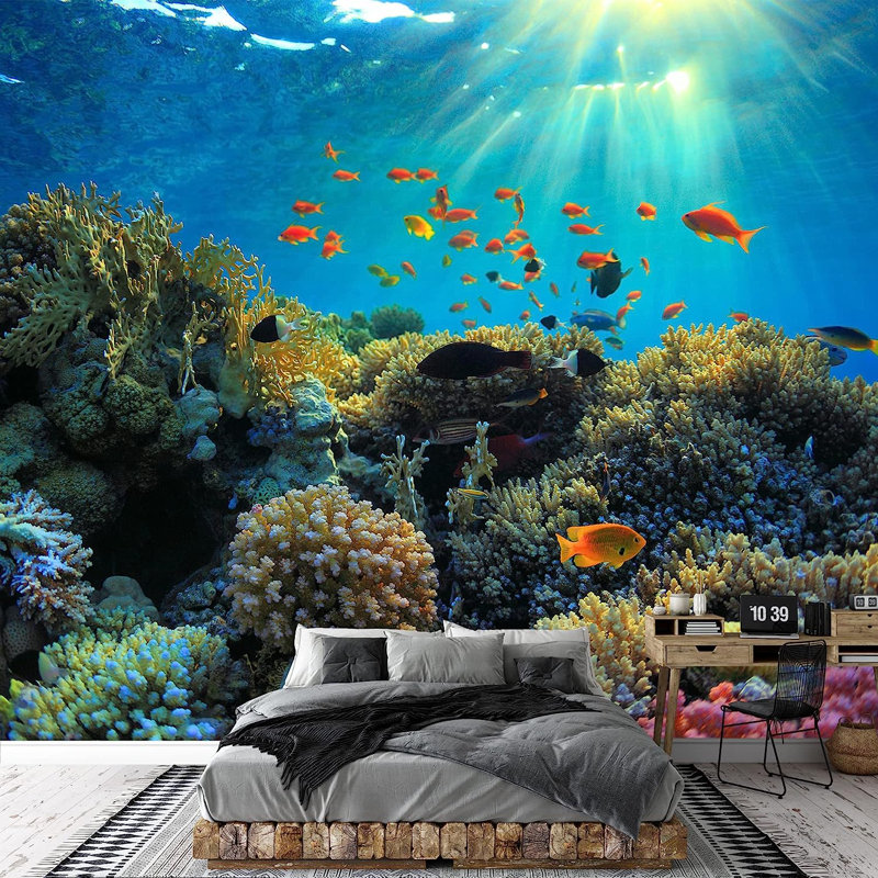 Nautical Ocean Peel & Stick Animal Print Border, 100" L x 144" W