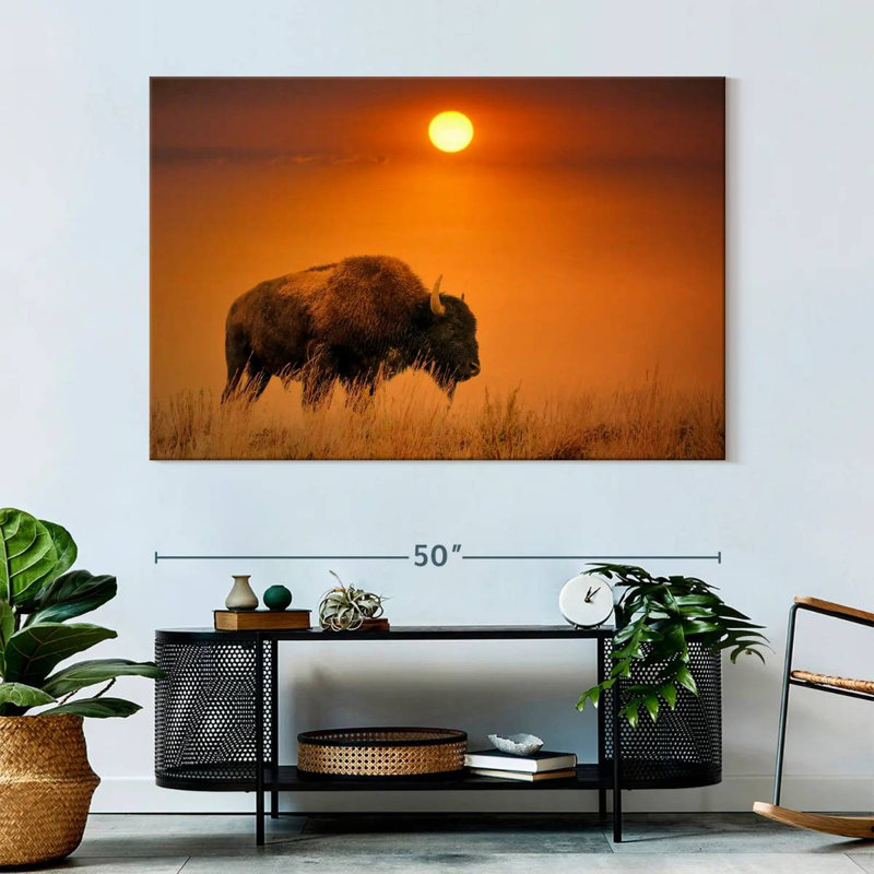 Brampt Bison Sunrise, 34" H x 51" W