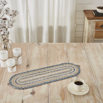 Markaylah Oval Geometric Jute Table Runner