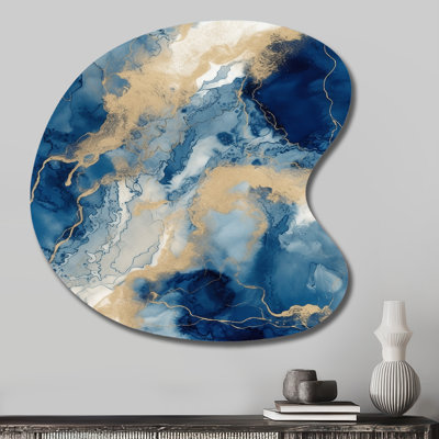 Claubert - Abstract Liquid Ink Drop Shape Irregular Metal Wall Decor