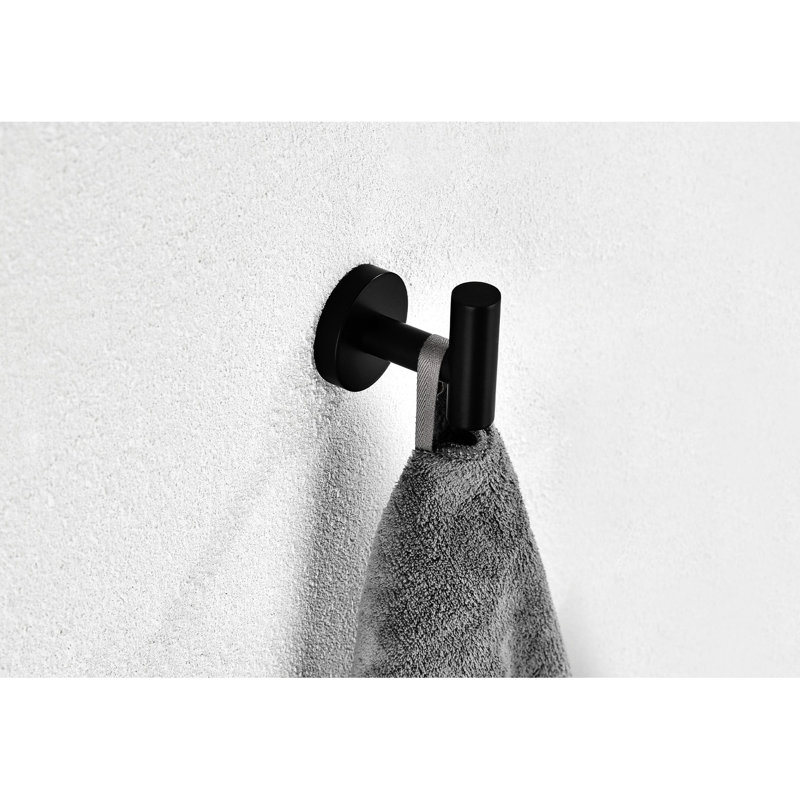 Stainless Steel 3 Bathroom Hardware , Matte Black. Smooth Edges, . Easy Installation, For & Other Areas Corrosion, Scratches. For Space Saving. Suits Multiple Rooms