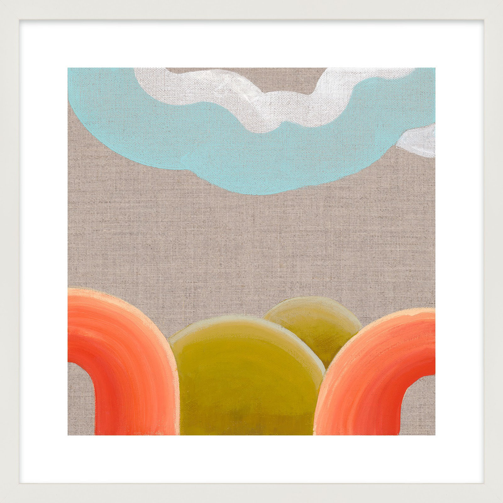 White Framed, 24" W x 24" H