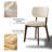 Modern Fully Assembled Dining Chairs, Beige Pu Leather Kitchen Chairs With Solid Wood Legs