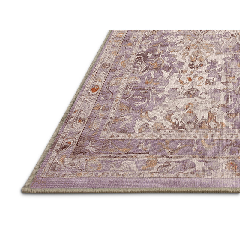 Tapis beige lavable à la machine, Rectangle 2 pi x 3 pi