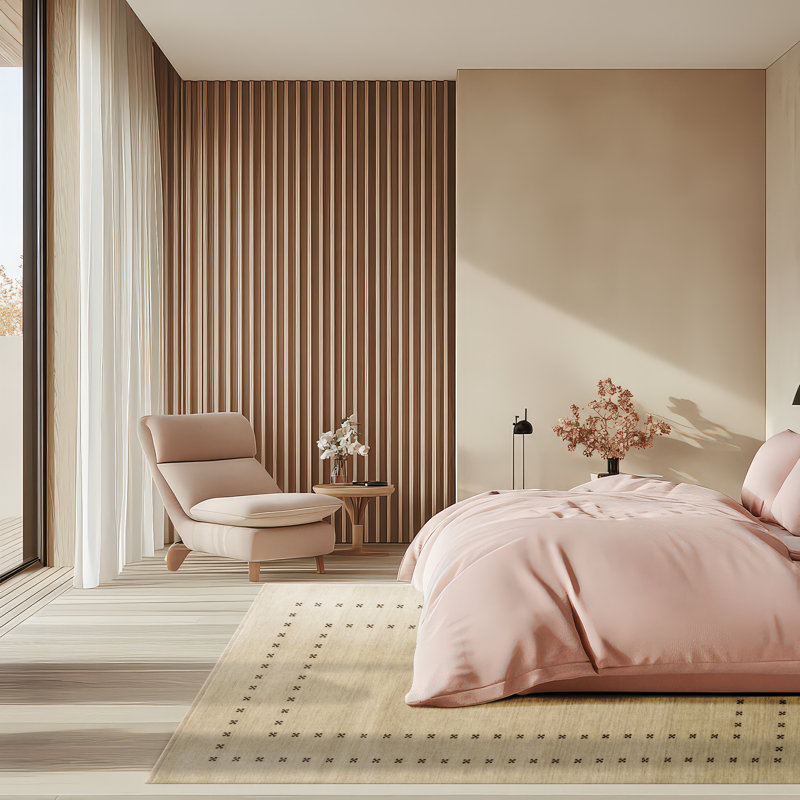 Jasmine Alluring Beige Handmade Wool Transitional Solid Area Rug, Rectangle 3' x 5'