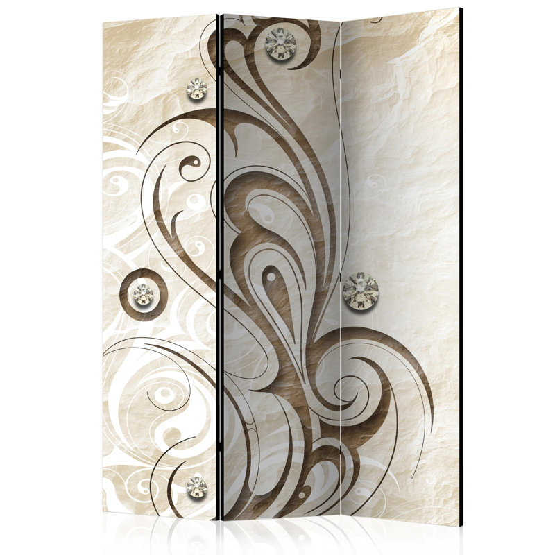 Solid Wood Folding Room Divider, 3