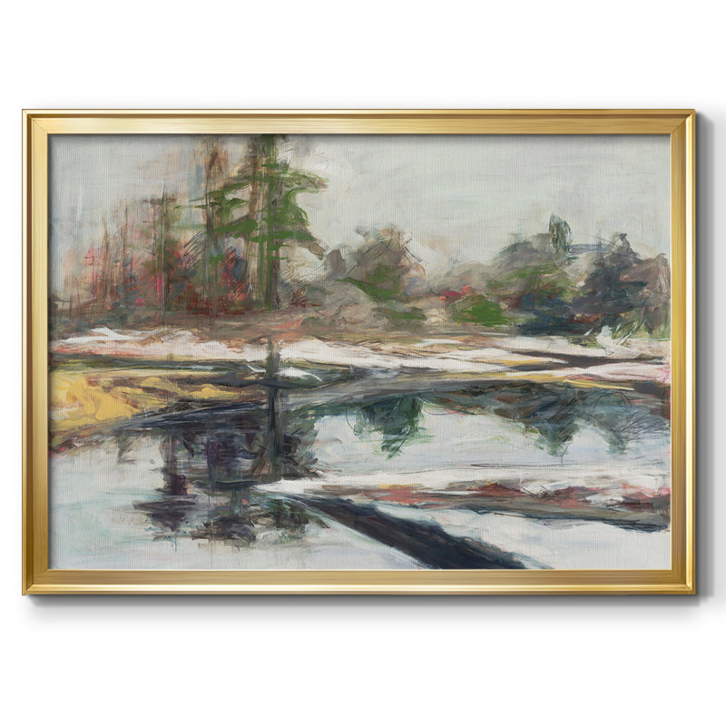 «Quiet Reflection», reproduction sur toile, Or, H 14 po x l 20 po x P 1,5 po