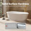 Baignoire autoportante à surface solide blanche 67 po avec bord roulé 67 po