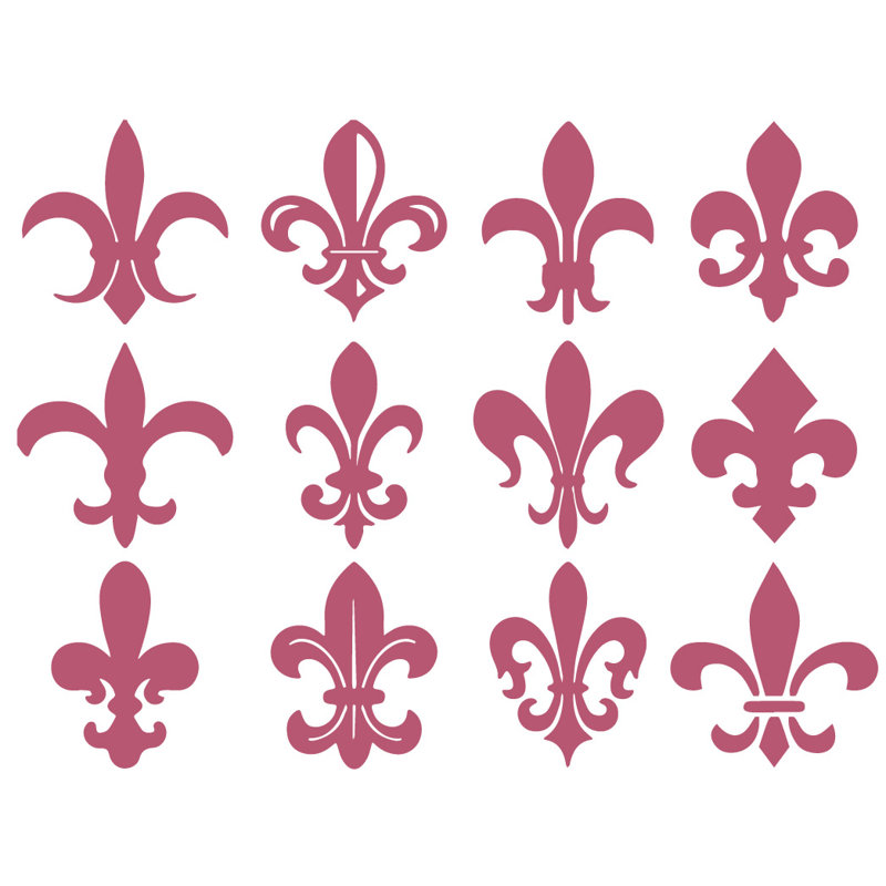Décalcomanie murale motif fleur du lis, H 40 po x l 53 po x P 0,01 po, Rouge à lèvres