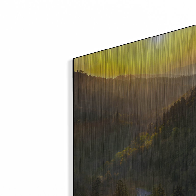 Loon Peak® «Sunset Valley In The Smokies» par Jonathan Ross, art mural en métal, H 16 po x l 12 po