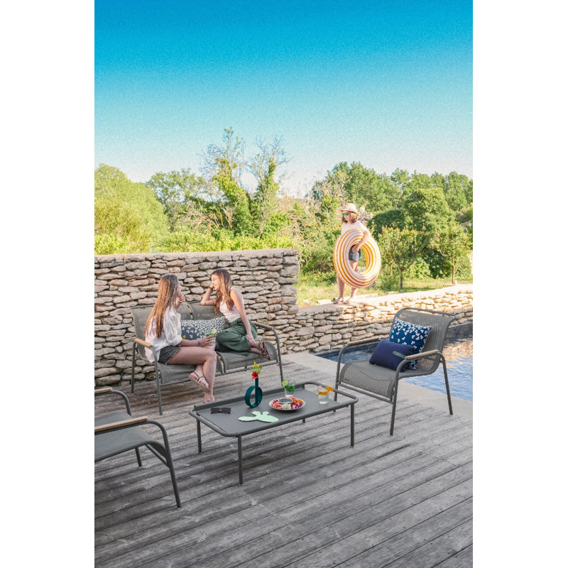 Ios Steel Table Vase, Acapulco Blue