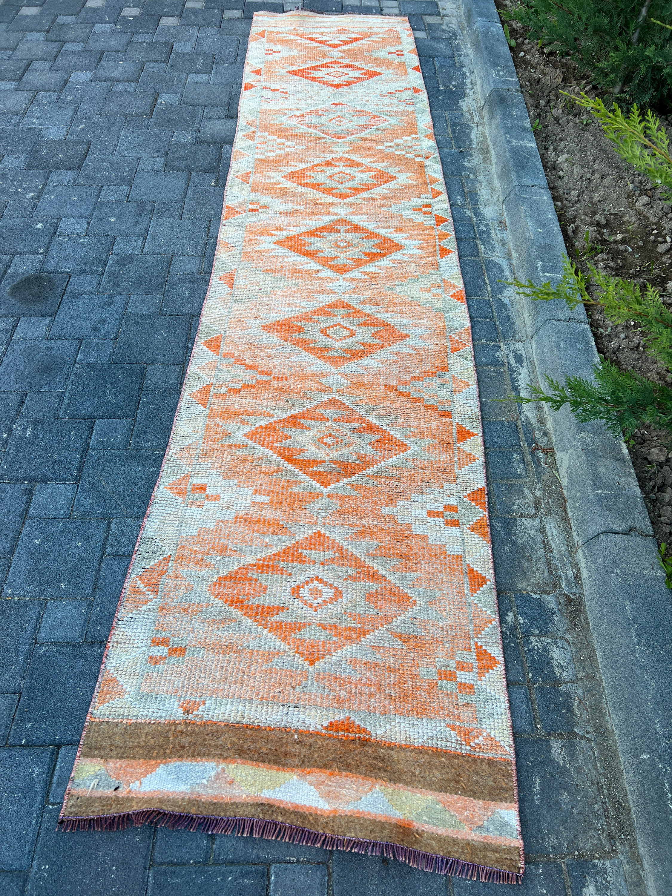 Union Rustic Ethnic Runner Rug, 31.5x143.7 Inch Geometric Orange Rug ...