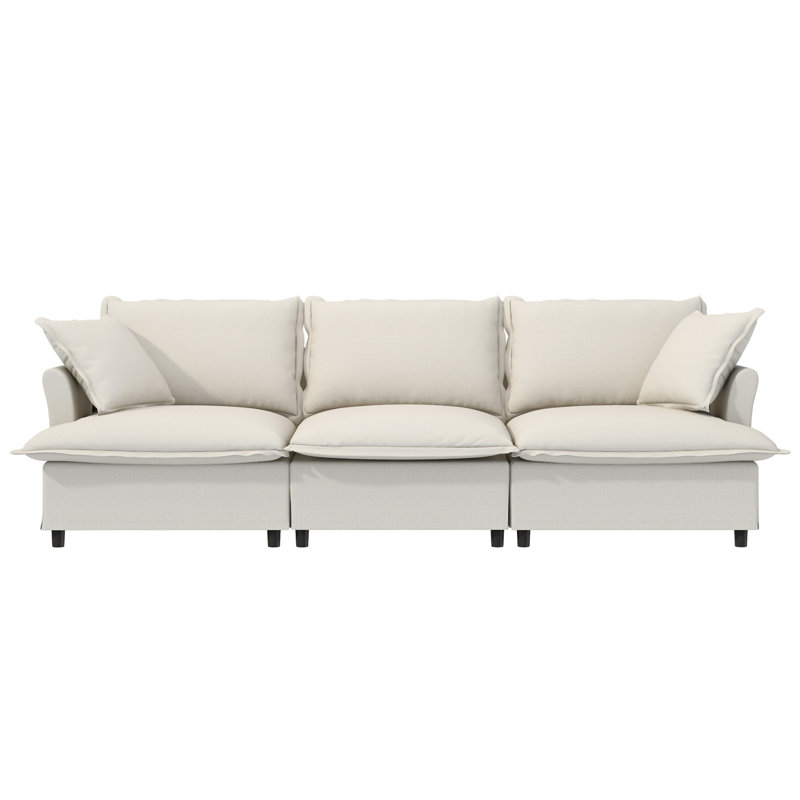 Module de canapé modulaire 3 places 94 * 35 "pour canapé modulaire, Chenille beige