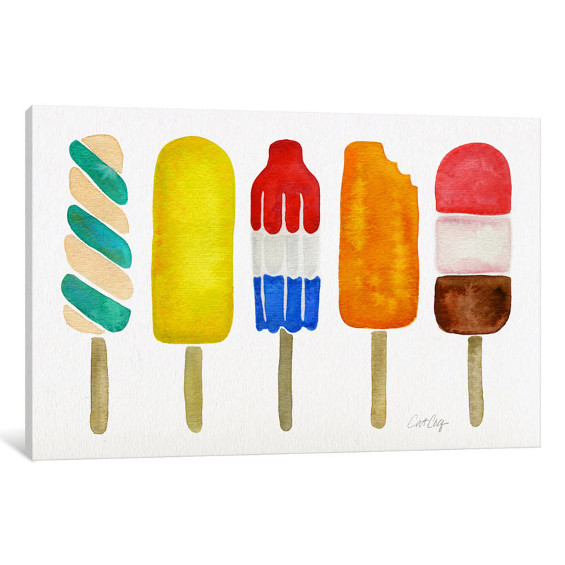 Davian 'Popsicles' - Wrapped Canvas Graphic Art Print, 26" H x 40" W x 1.5" D, Wrapped Canvas, No Mat