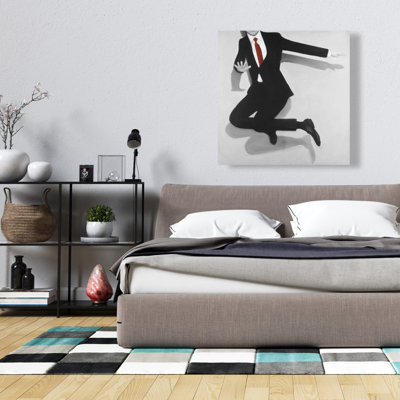 Classical jumping man - Contemporary Clothes Canvas Art Decor