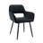 Kristina 17'' H Velvet Upholstered Metal Armchair-1812983921