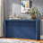 Console Table With Simple Lines And Rear Panel-2134829029