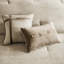 Édredon 7 pièces en faux suède brun clair - Décorations décoratives d'inspiration chalet-121400083-121400084