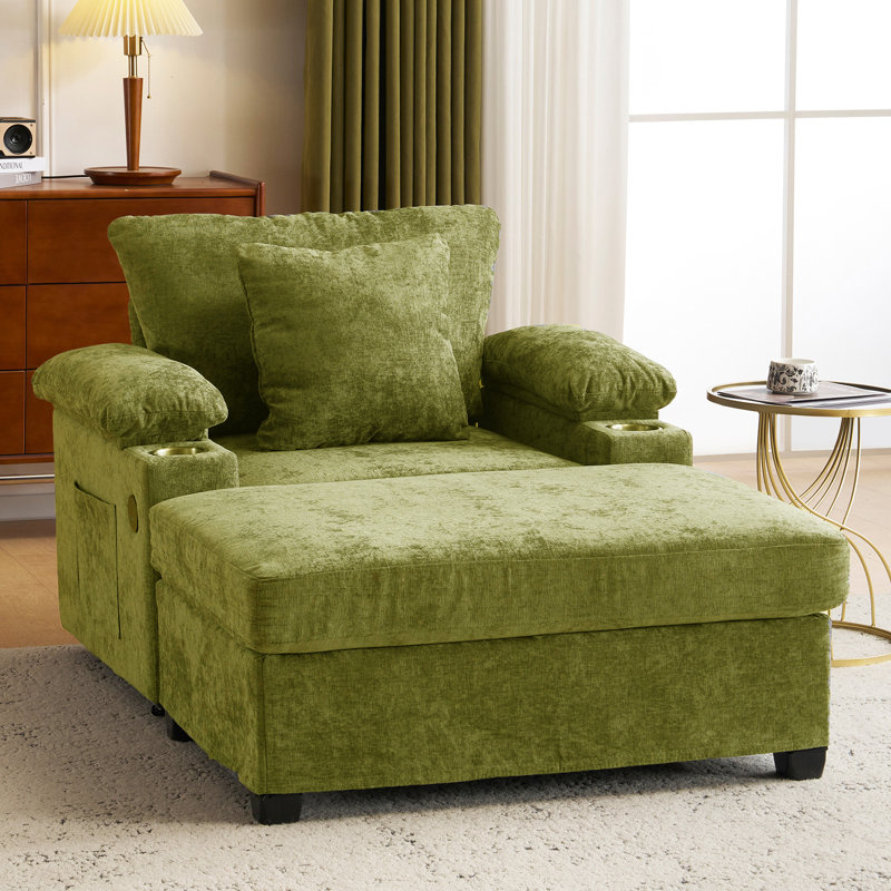 Flâneuse rembourrée, Chenille verte